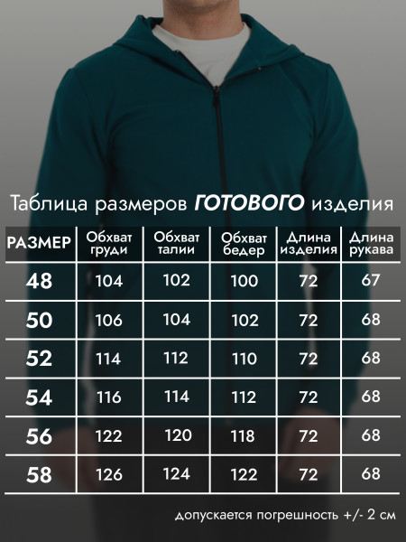 Толстовка мужская футер 2-нитка Толстовка мужская футер 2-нитка